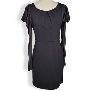 Bcbgmaxazria Puff Sleeve Long Sleeve Sheath Dress Black Size 6